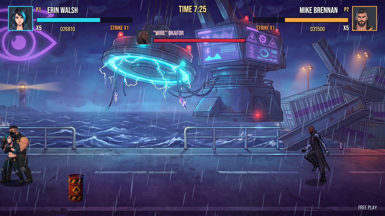 IRON FURY Part II: OVERCLOCK prototype, boss fight against Wire Okafor on the harbour pier